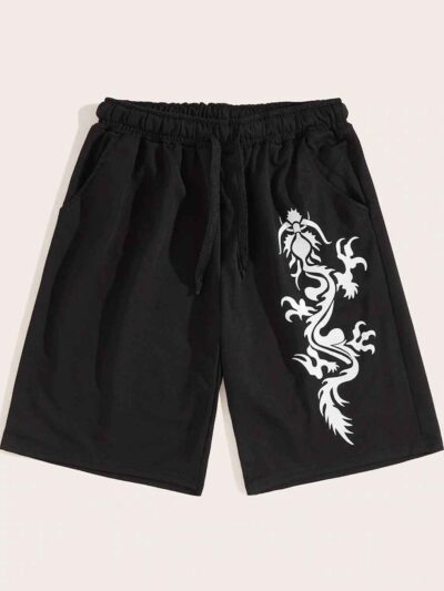 Premium cotton drawstring shorts. Soft-textured fabric, fine stitching. Relaxed fit, neutral tone. Perfect casual wear. - Vie