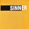 Soft, cotton tee with bold, custom slogan print. Note the clean seams and vibrant color. Lightweight feel, perfect casual wea