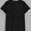 Men's rib-knit ringer t-shirt with a printed graphic. Notice the quality stitching and textured fabric. Comfortable and styli