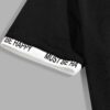 Men's rib-knit ringer t-shirt with a printed graphic. Notice the quality stitching and textured fabric. Comfortable and styli