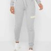 Greybiege tracksuit joggers. Soft fleece, fine stitching, relaxed fit. Perfect casual or teamwear. Subtle stripe detail. - Vi