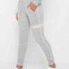 Greybiege tracksuit joggers. Soft fleece, fine stitching, relaxed fit. Perfect casual or teamwear. Subtle stripe detail. - Vi