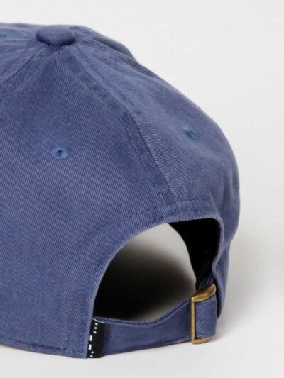 Denim navy cap with subtle stitching detail. Adjustable back strap ensures a perfect fit. Classic, casual headwear in sturdy
