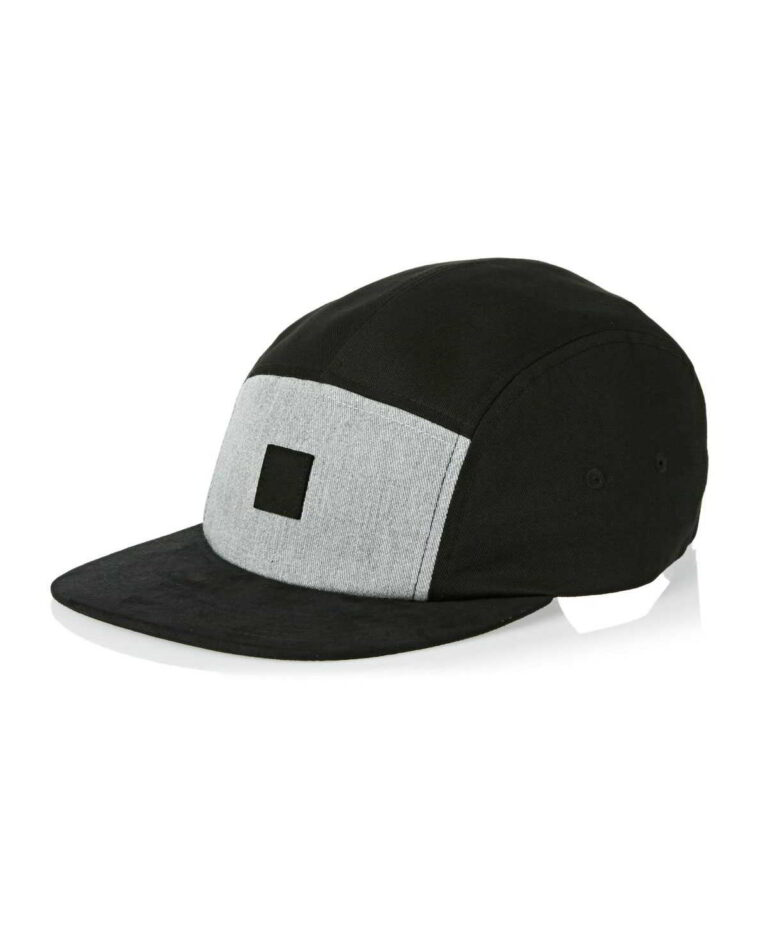 Black skull cap for motorcycle riders, hook and loop badge area on front. Breathable material, clean stitching detail. - View