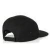 Black skull cap for motorcycle riders, hook and loop badge area on front. Breathable material, clean stitching detail. - View