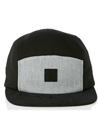Black skull cap for motorcycle riders, hook and loop badge area on front. Breathable material, clean stitching detail. - View