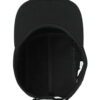 Black skull cap for motorcycle riders, hook and loop badge area on front. Breathable material, clean stitching detail. - View