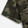Men's black and white camo tee. Ribbed neck detail. Short sleeve, soft fabric with subtle texture. Custom print ready. - View