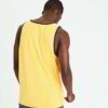 Close-up of breathable athletic tank. Fine-knit polyester, subtle sheen, reinforced stitching. Ideal bulk sportswear. - View