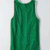 Close-up of breathable athletic tank. Fine-knit polyester, subtle sheen, reinforced stitching. Ideal bulk sportswear. - View
