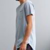 Bulk crew neck t-shirts; soft, breathable cotton with reinforced stitching. Classic cut, ideal for printing. Notice the smoot