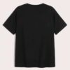 Close-up of a well-stitched, comfortable t-shirt. Soft cotton blend, smooth texture, excellent drape. Crew neck, short sleeve