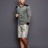 Heathered grey long sleeve t-shirt, soft texture, clean stitching. Classic crew neck style, ideal for layering. Unisex fit. -