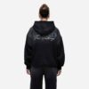 Women's fleece-lined tracksuit. Zip hoodie & joggers. Soft, warm, custom detail. Dark color with fine stitching. - View 2 of