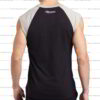 Close-up of durable tank top. Fine stitching, breathable knit fabric, slight heathering. Perfect for workwear layering. - Vie