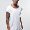 Close-up of a vibrant gym t-shirt. Breathable knit fabric with reinforced stitching. Customizable print area. Hints of blue a