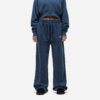 Women's running tracksuit set. Peach-toned heathered fabric, flatlock seams, fitted silhouette. Activewear for gym or outdoor