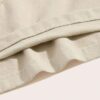Solid color casual shorts. Fine-wale corduroy texture, close stitching. Light blue hue. Elastic waistband, relaxed fit, above