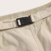 Solid color casual shorts. Fine-wale corduroy texture, close stitching. Light blue hue. Elastic waistband, relaxed fit, above