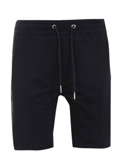 Close-up of premium training shorts: smooth, solid color fabric, reinforced stitching. Athletic wear for intense workouts. -