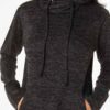 Charcoal grey fleece loungewear tracksuit for women. Cozy set with soft, plush texture and subtle stitching details. Relaxed