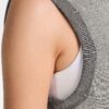 Women's ribbed knit tracksuit set. Close-up shows fine vertical ribbing texture. Soft heathered rose color. Comfortable, styl