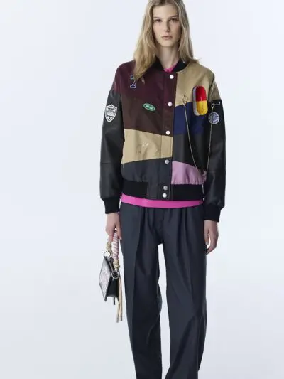 Custom Colorblock Patchwork Varsity Bomber Jacket Wholesale RO-1878-26
