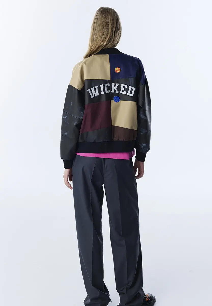 Custom Colorblock Patchwork Varsity Bomber Jacket Wholesale RO-1878-26