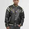 Custom Faux Leather Retro Varsity Jacket RO-1892-26