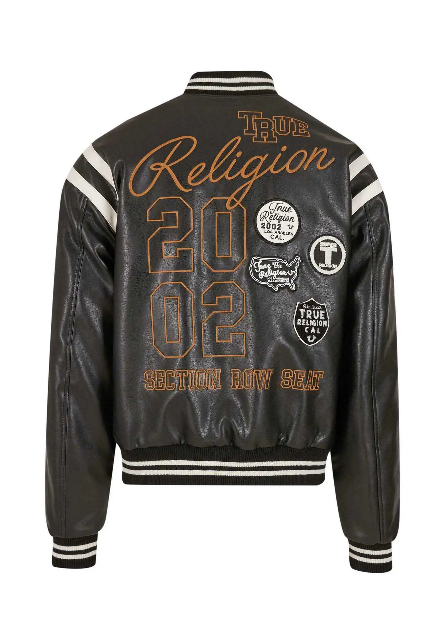 Custom Faux Leather Retro Varsity Jacket RO-1892-26