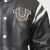 Custom Faux Leather Retro Varsity Jacket RO-1892-26