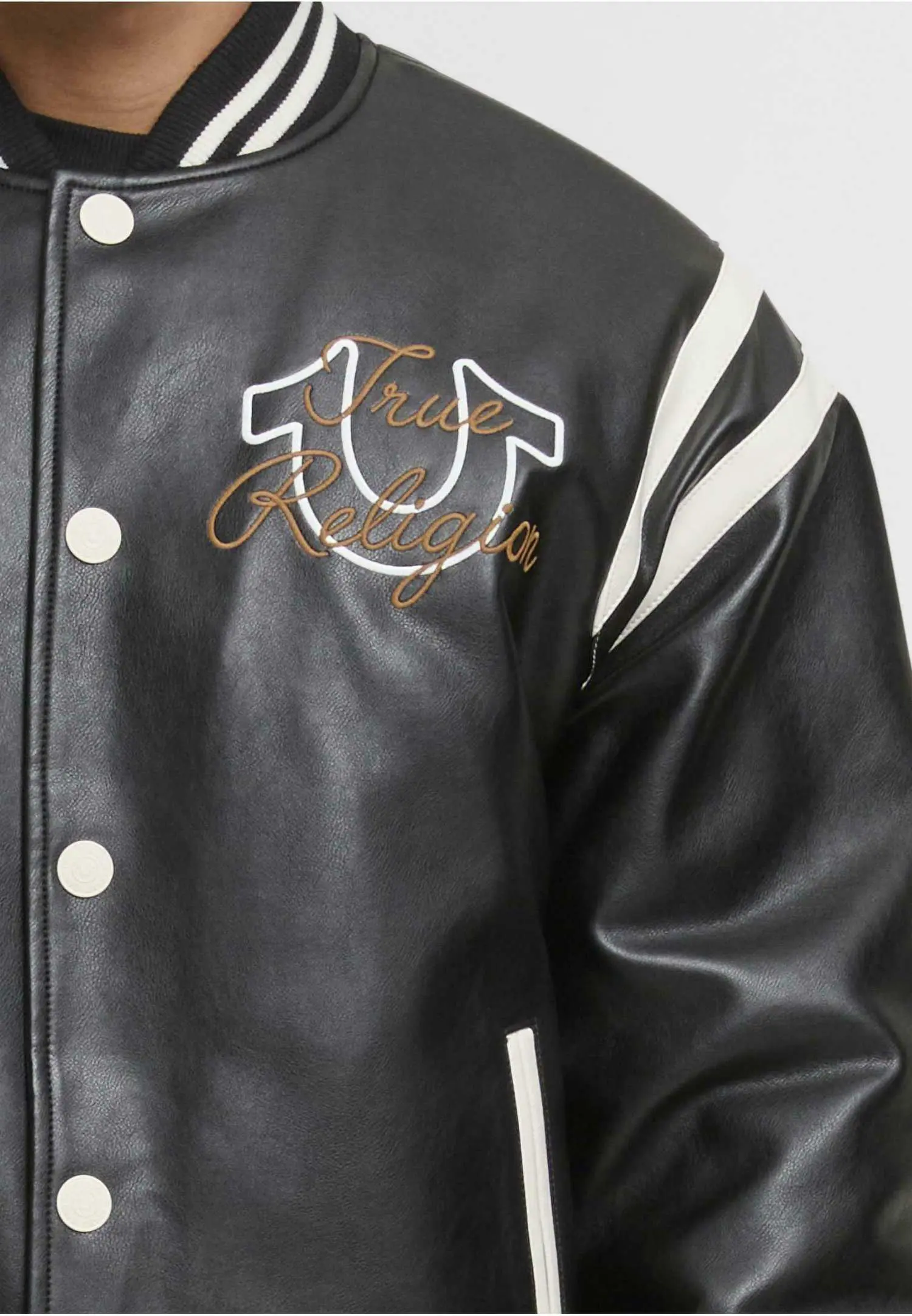 Custom Faux Leather Retro Varsity Jacket RO-1892-26