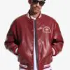 Custom Faux Leather Varsity Bomber Jacket RO-1881-26