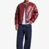 Custom Faux Leather Varsity Bomber Jacket RO-1881-26