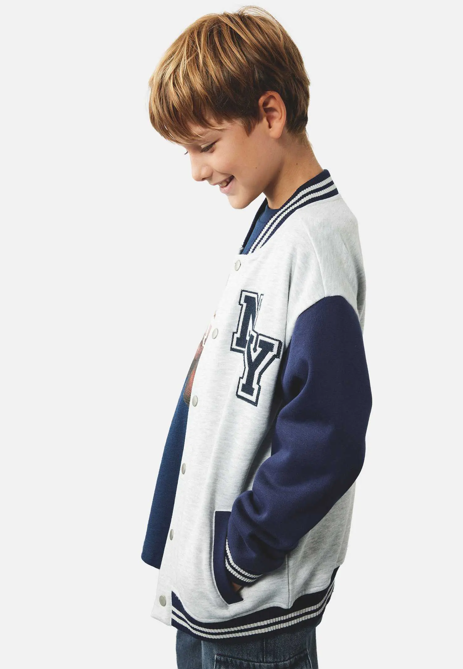 Custom Fleece Kids Varsity Jacket RO-1898-26
