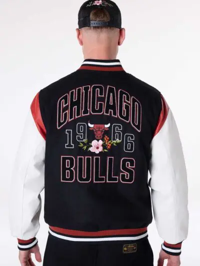 Custom Floral Embroidered Varsity Jacket RO-1887-26