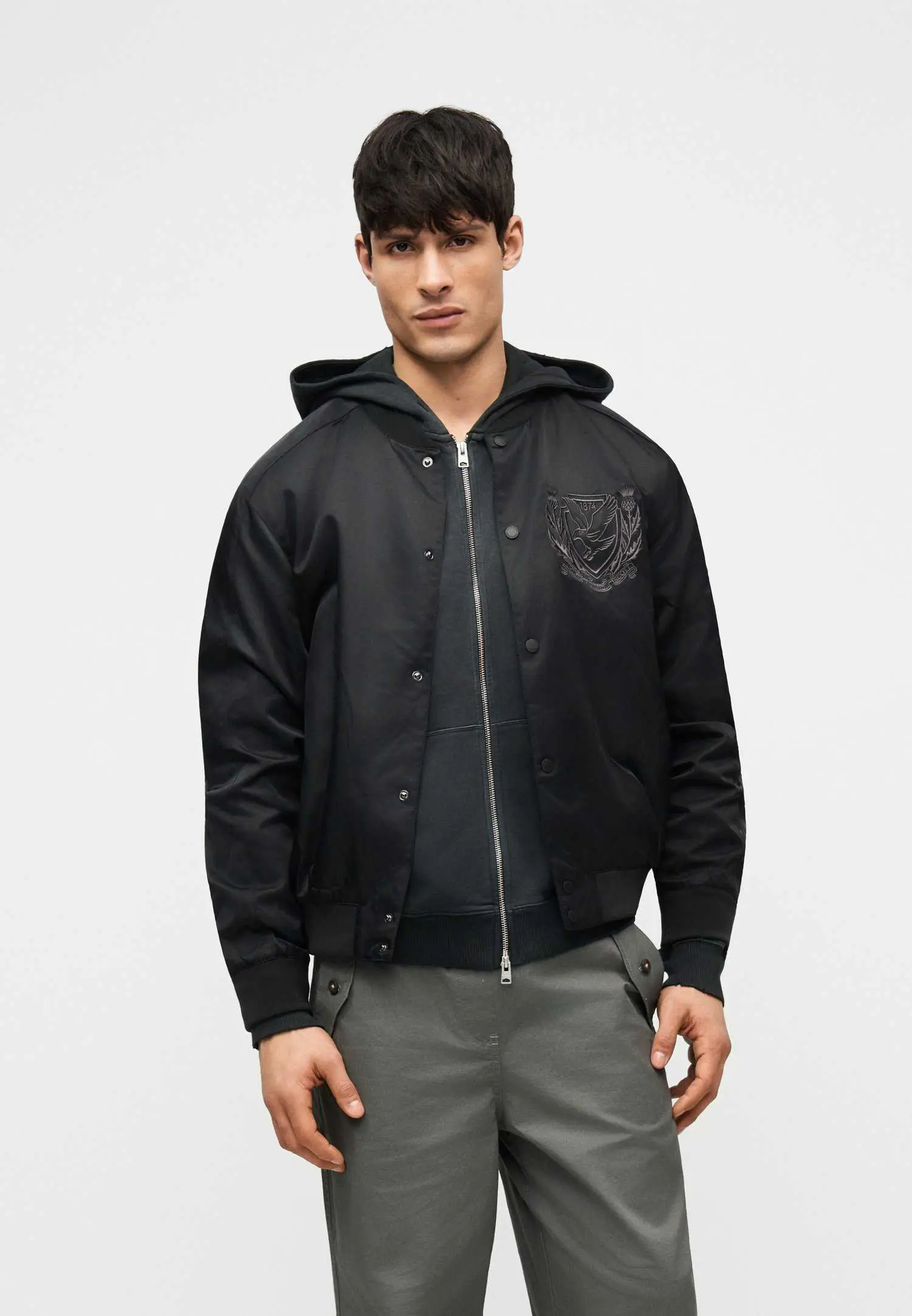 Custom Hooded Bomber Varsity Jacket RO-1884-26