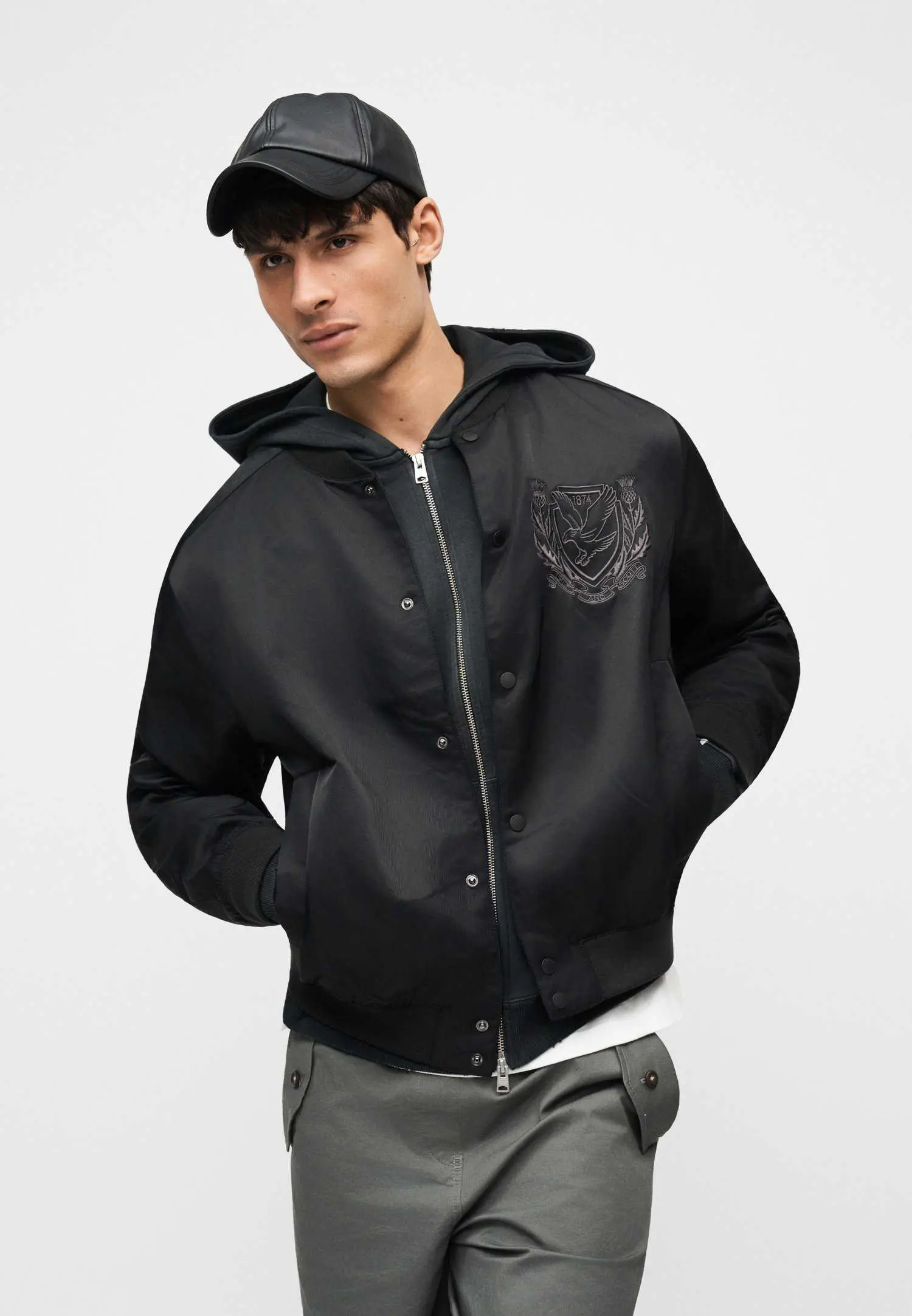 Custom Hooded Bomber Varsity Jacket RO-1884-26