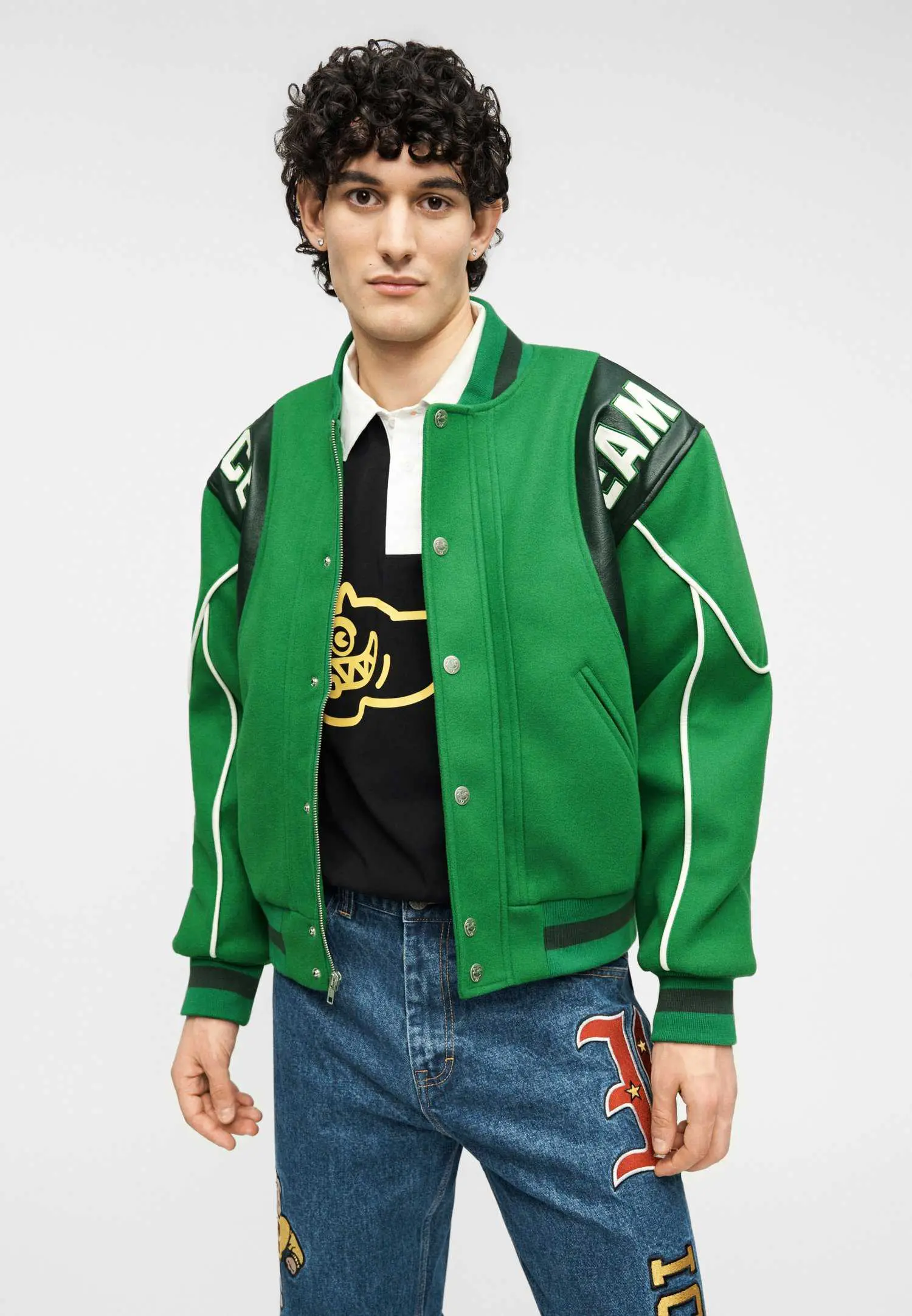 Custom Panelled Varsity Bomber Jacket RO-1890-26