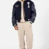 Custom Poetic Script Varsity Jacket RO-1896-26