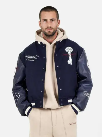 Custom Poetic Script Varsity Jacket RO-1896-26