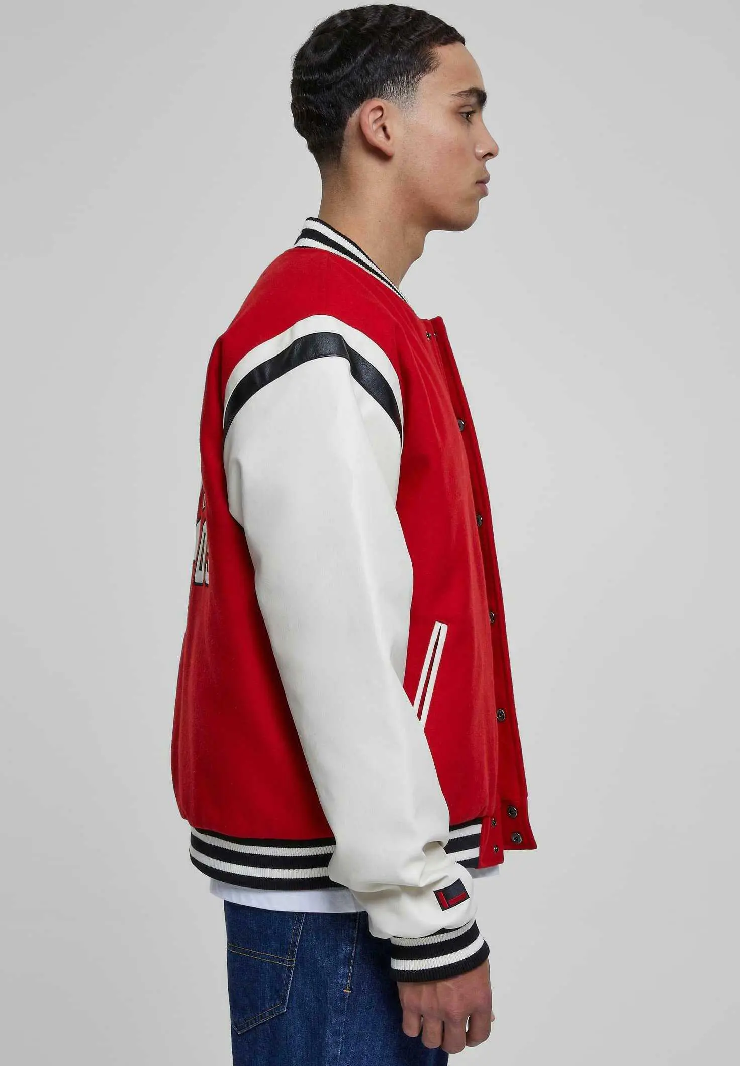 Custom Racing Stripe Varsity Letterman Jacket RO-1883-26