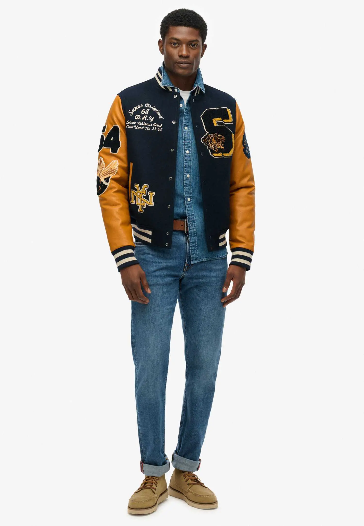 Custom Vintage Patched Varsity Jacket RO-1904-26