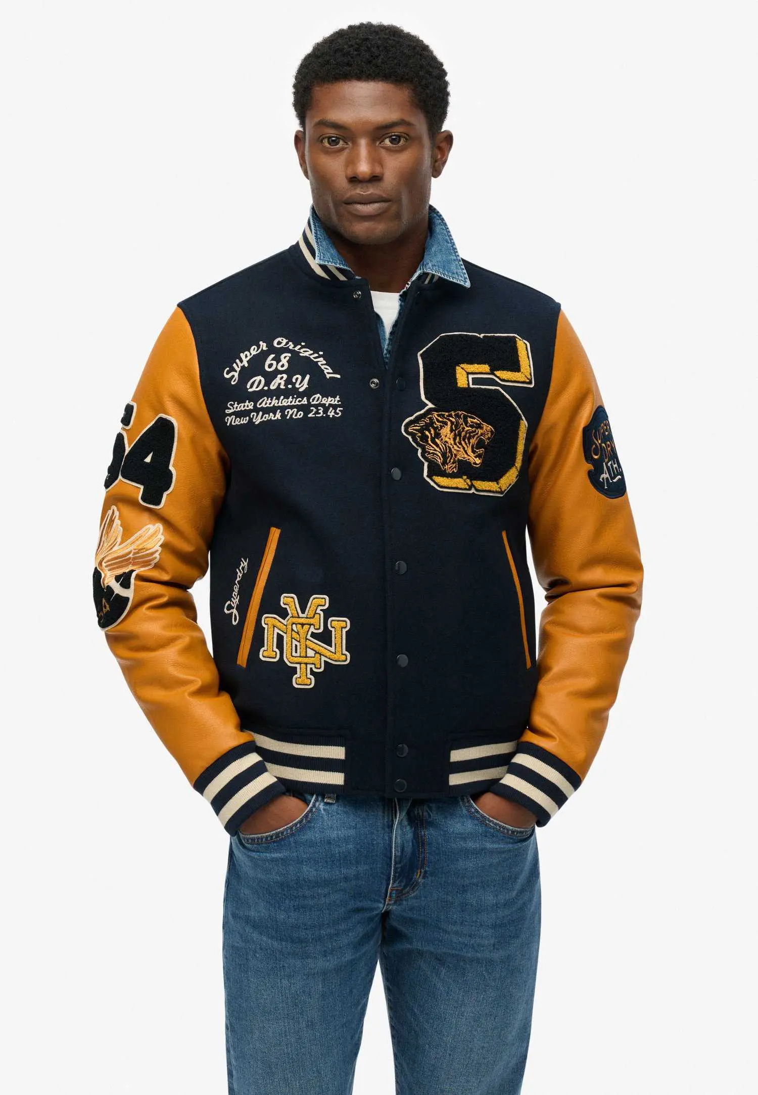 Custom Vintage Patched Varsity Jacket RO-1904-26