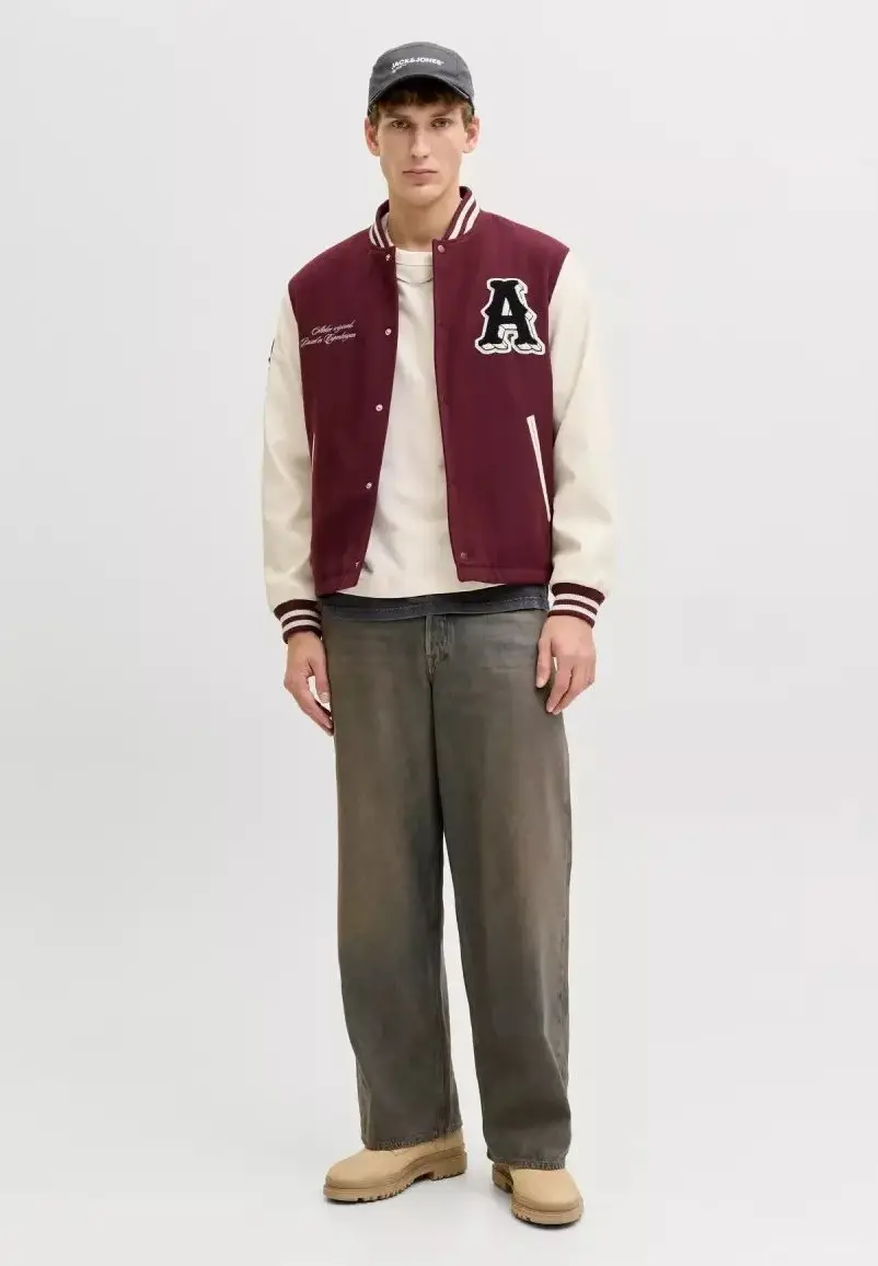 OEM Custom Chenille Patch Wool Varsity Letterman Jacket Men RO-1875-26