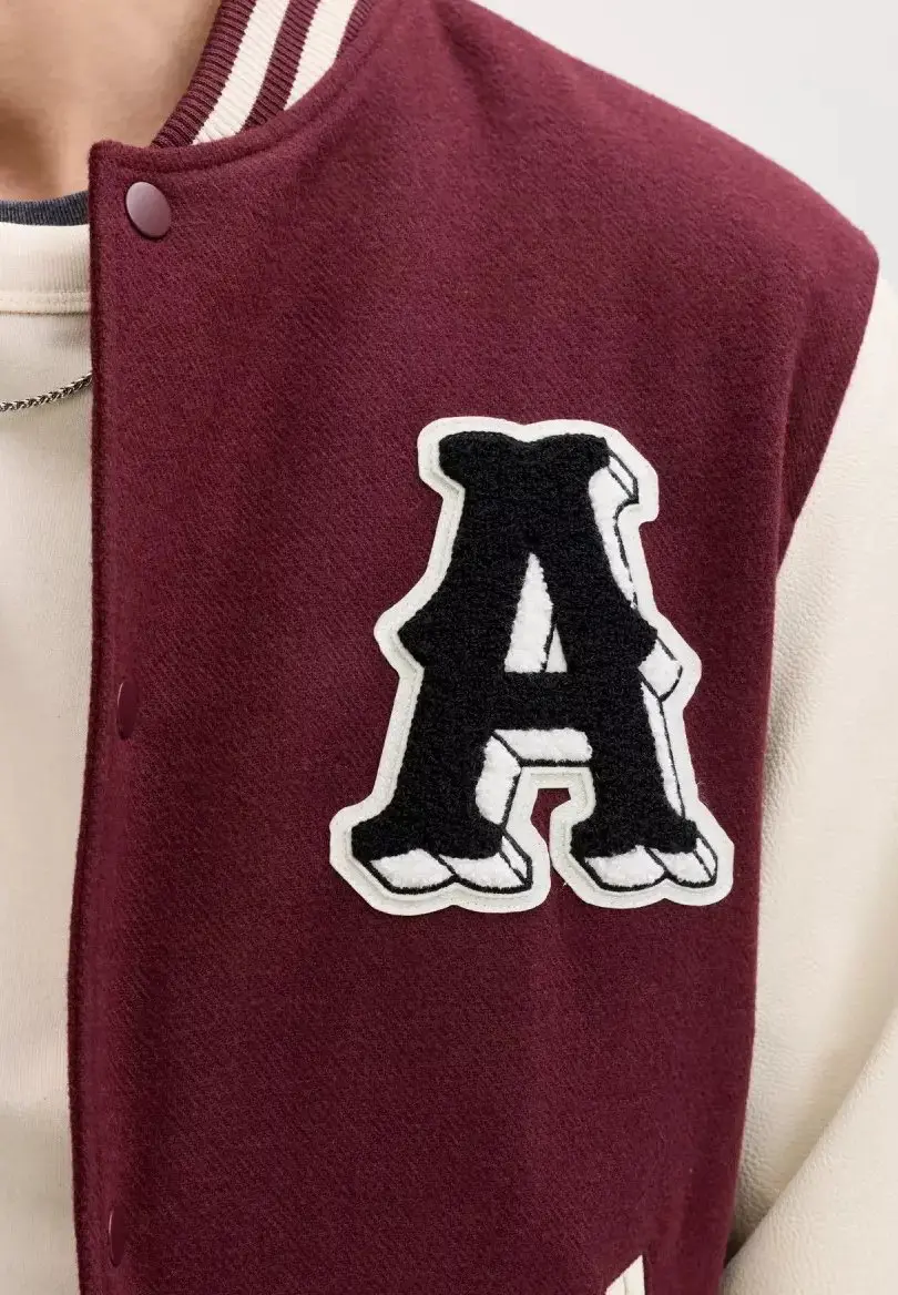 OEM Custom Chenille Patch Wool Varsity Letterman Jacket Men RO-1875-26