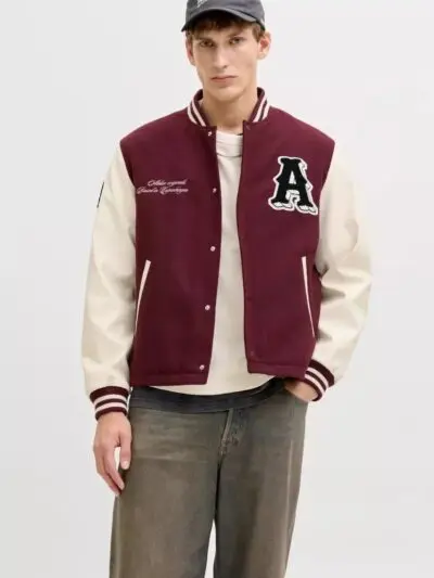 OEM Custom Chenille Patch Wool Varsity Letterman Jacket Men RO-1875-26
