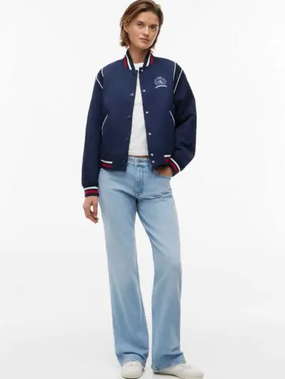 Custom Crest Piped Varsity Jacket Women RO-1911-26