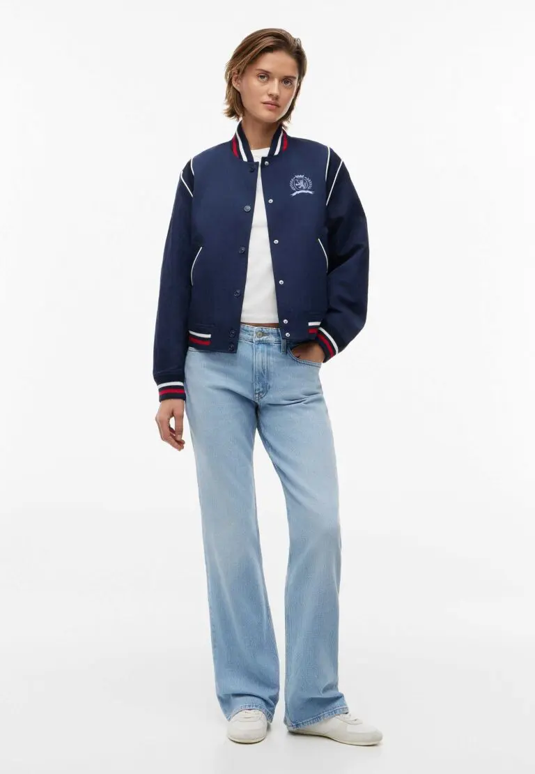 Custom Crest Piped Varsity Jacket Women RO-1911-26