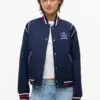 Custom Crest Piped Varsity Jacket Women RO-1911-26